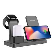 Hot Sale 3 in 1 Wireless Charging Station 10W for cellphone , watch,headset