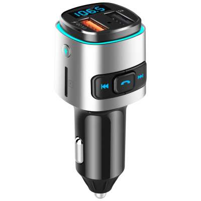 BC41 Bluetooth Car kit FM Transmitter Wireless Radio Stereo Bluetooth Mp3 Player with dual usb car charger QC3.0 fast charging